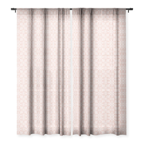 Schatzi Brown Boho Mesa 1 Pink Sheer Window Curtain