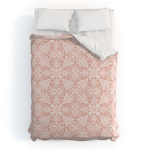 Schatzi Brown Boho Mesa 1 Pink Duvet Cover