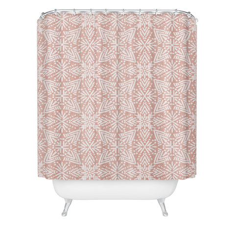 Schatzi Brown Boho Mesa 1 Pink Shower Curtain