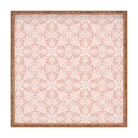 Schatzi Brown Boho Mesa 1 Pink Square Tray