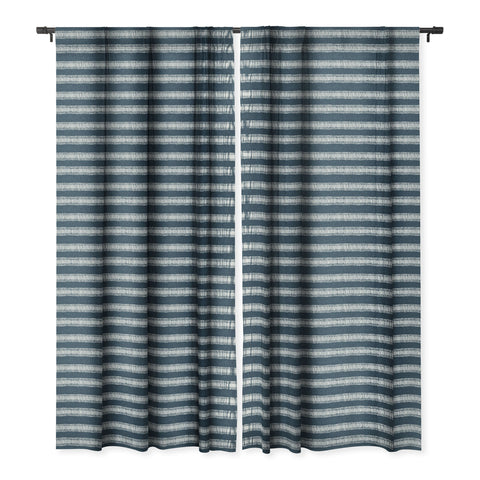 Schatzi Brown Boho Mesa 2 Blue Blackout Window Curtain