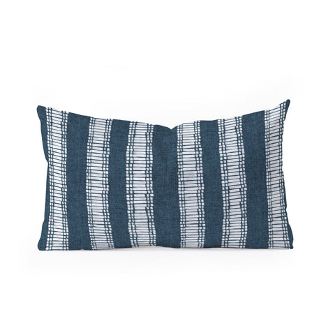 Schatzi Brown Boho Mesa 2 Blue Oblong Throw Pillow