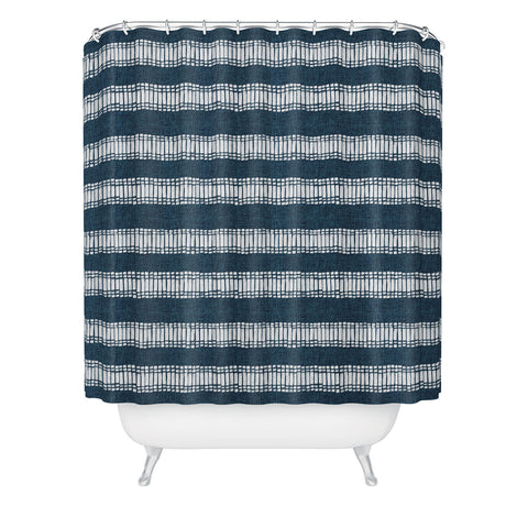 Schatzi Brown Boho Mesa 2 Blue Shower Curtain