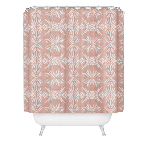 Schatzi Brown Boho Mesa 3 Pink Shower Curtain