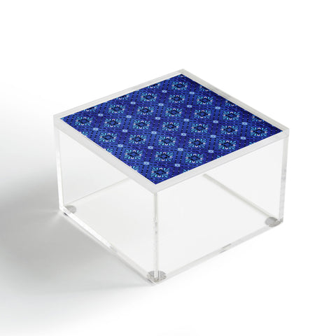 Schatzi Brown Boho Tile Blue Acrylic Box