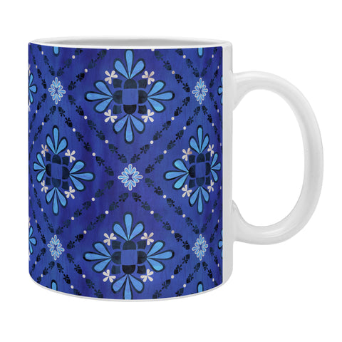 Schatzi Brown Boho Tile Blue Coffee Mug