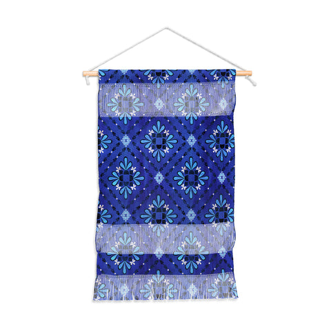 Schatzi Brown Boho Tile Blue Wall Hanging Portrait