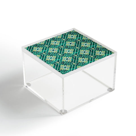 Schatzi Brown Boho Tile Green Acrylic Box