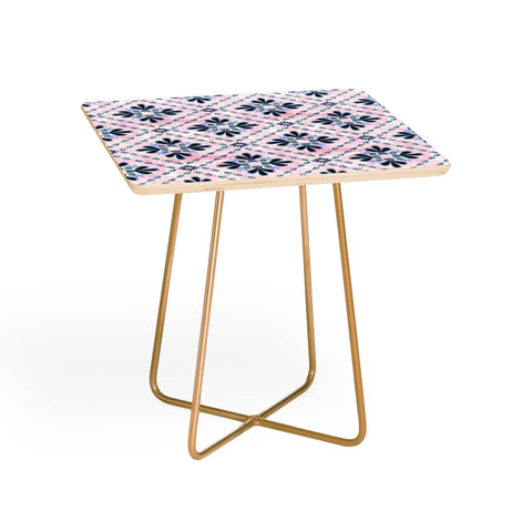 Schatzi Brown Boho Tile Pink Side Table