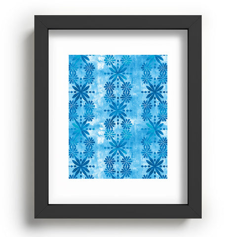 Schatzi Brown Boho Turquoise Flower Recessed Framing Rectangle