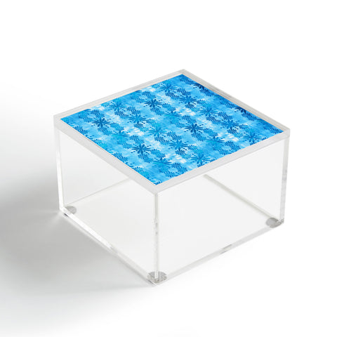 Schatzi Brown Boho Turquoise Flower Acrylic Box
