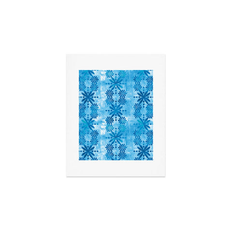 Schatzi Brown Boho Turquoise Flower Art Print