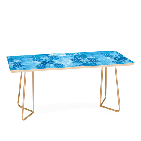 Schatzi Brown Boho Turquoise Flower Coffee Table