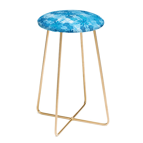 Schatzi Brown Boho Turquoise Flower Counter Stool