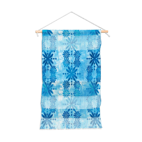 Schatzi Brown Boho Turquoise Flower Wall Hanging Portrait