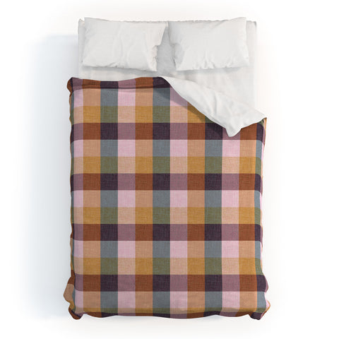 Schatzi Brown Buffalo Plaid Fall Spice Duvet Cover