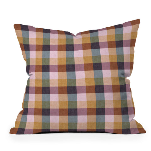 Schatzi Brown Buffalo Plaid Fall Spice Throw Pillow