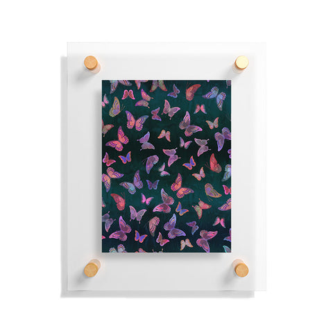 Schatzi Brown Butterfly Forest Green Floating Acrylic Print