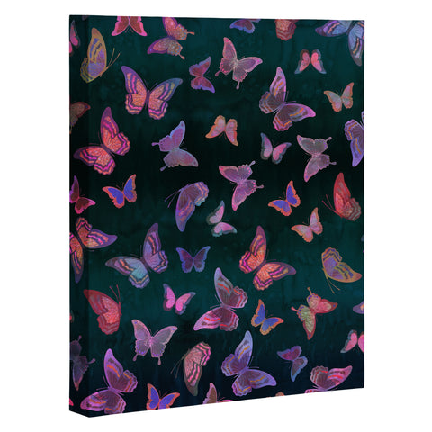 Schatzi Brown Butterfly Forest Green Art Canvas