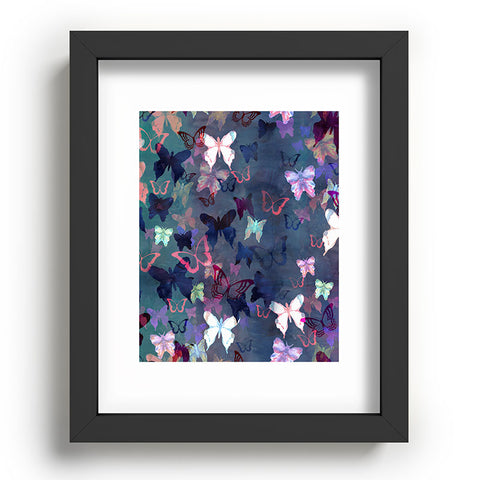 Schatzi Brown Butterfly Garden Blue Recessed Framing Rectangle