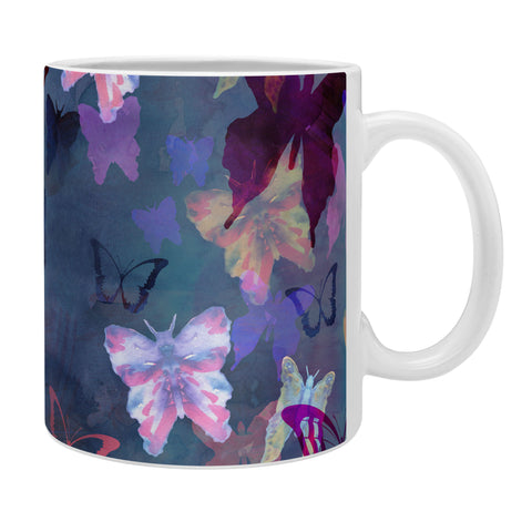 Schatzi Brown Butterfly Garden Blue Coffee Mug