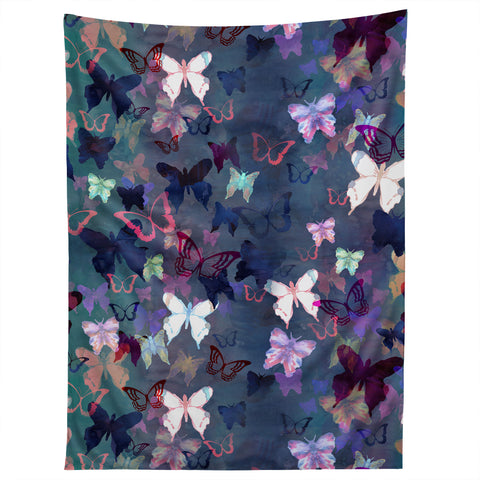 Schatzi Brown Butterfly Garden Blue Tapestry