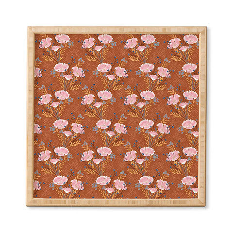Schatzi Brown Carrie Floral Caramel Framed Wall Art