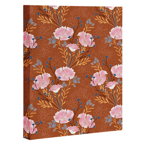 Schatzi Brown Carrie Floral Caramel Art Canvas
