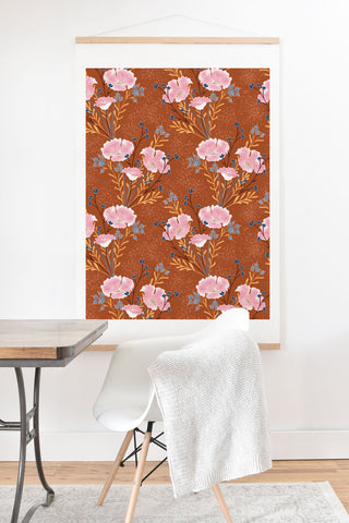 Schatzi Brown Carrie Floral Caramel Art Print And Hanger