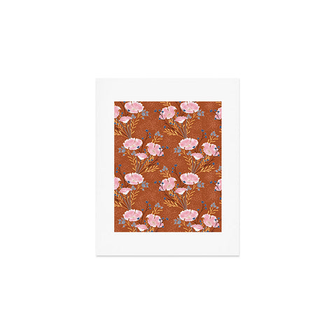 Schatzi Brown Carrie Floral Caramel Art Print
