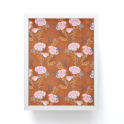 Schatzi Brown Carrie Floral Caramel Framed Mini Art Print