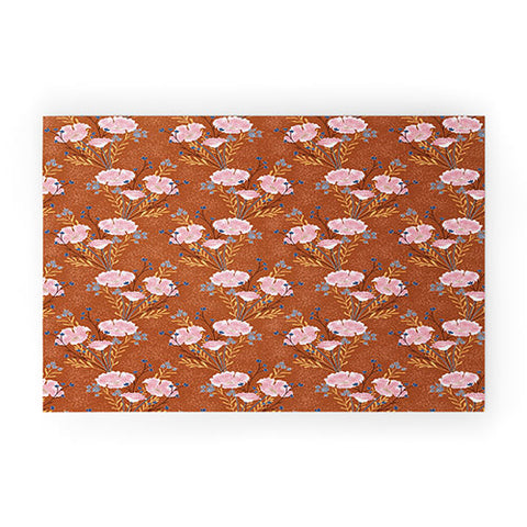 Schatzi Brown Carrie Floral Caramel Welcome Mat