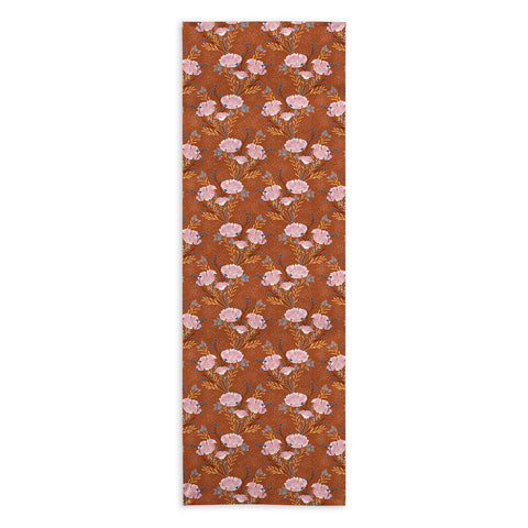 Schatzi Brown Carrie Floral Caramel Yoga Towel