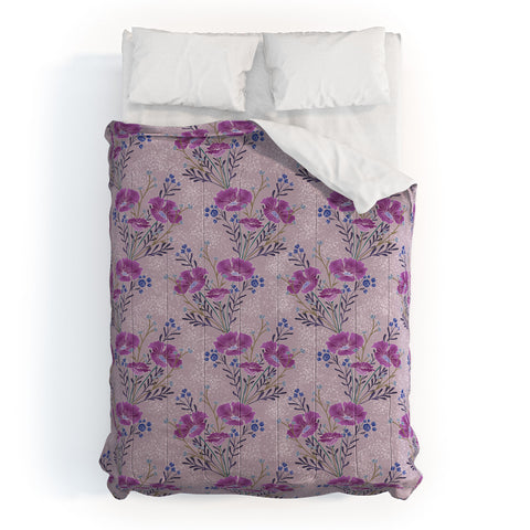 Schatzi Brown Carrie Floral Lilac Comforter