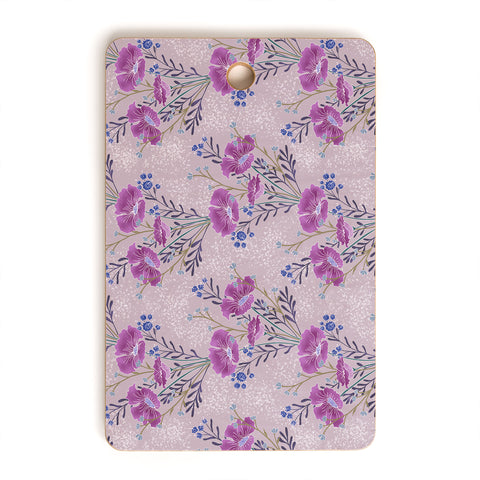 Schatzi Brown Carrie Floral Lilac Cutting Board Rectangle