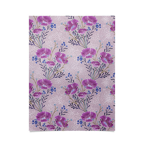 Schatzi Brown Carrie Floral Lilac Poster