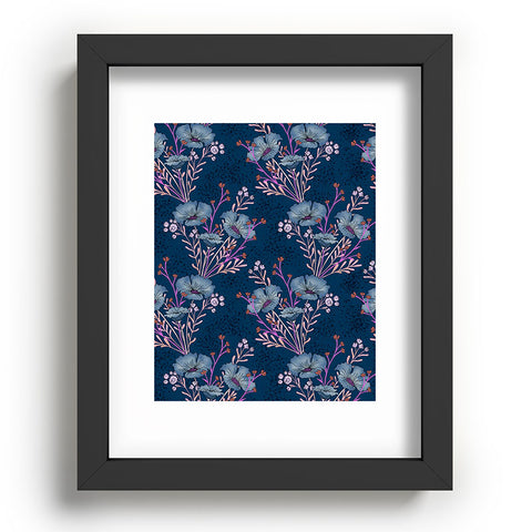 Schatzi Brown Carrie Floral Navy Recessed Framing Rectangle