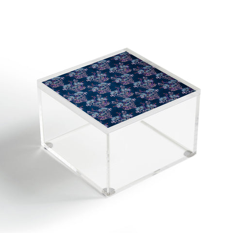 Schatzi Brown Carrie Floral Navy Acrylic Box
