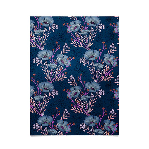 Schatzi Brown Carrie Floral Navy Poster