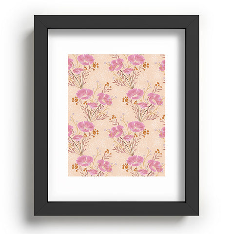 Schatzi Brown Carrie Floral Pink Recessed Framing Rectangle