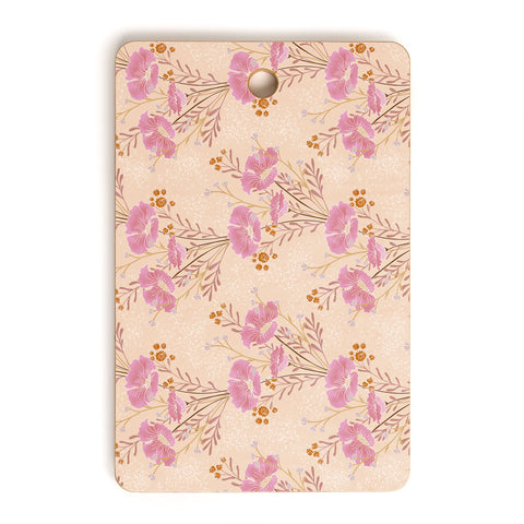 Schatzi Brown Carrie Floral Pink Cutting Board Rectangle