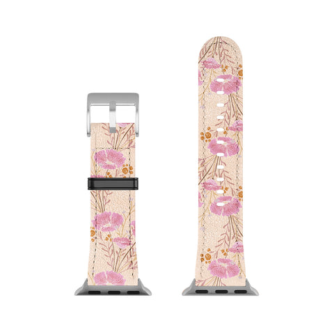 Schatzi Brown Carrie Floral Pink Apple Watch Band