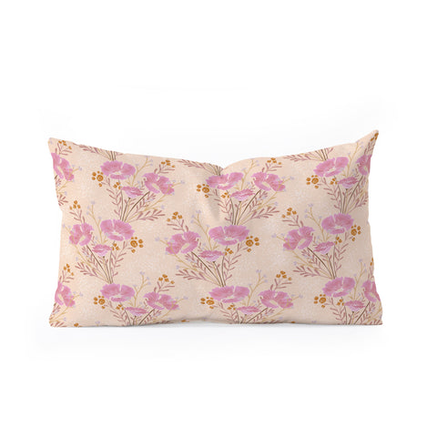 Schatzi Brown Carrie Floral Pink Oblong Throw Pillow