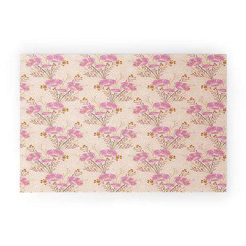Schatzi Brown Carrie Floral Pink Welcome Mat