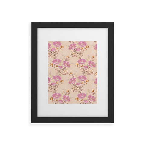 Schatzi Brown Carrie Floral Pink Framed Art Print