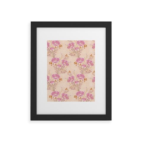 Schatzi Brown Carrie Floral Pink Framed Art Print
