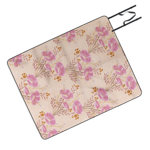Schatzi Brown Carrie Floral Pink Picnic Blanket