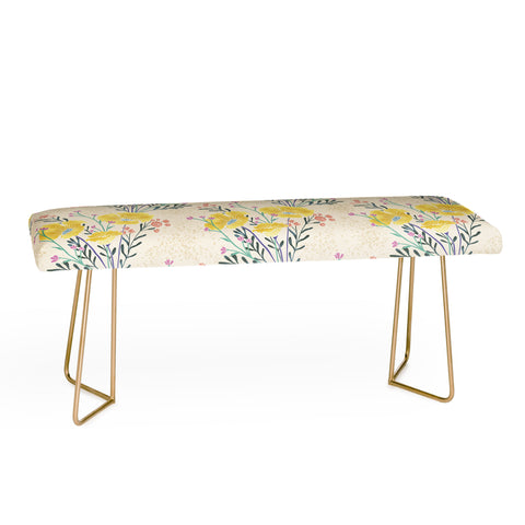 Schatzi Brown Carrie Floral Yellow Bench