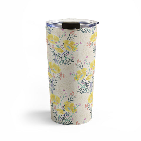 Schatzi Brown Carrie Floral Yellow Travel Mug