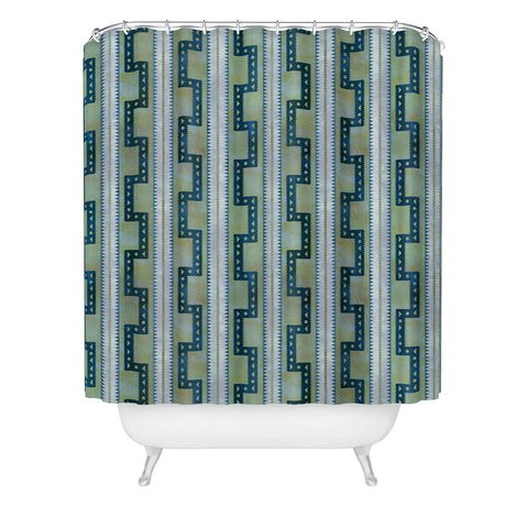 Schatzi Brown Crowley Stripe 5B Shower Curtain